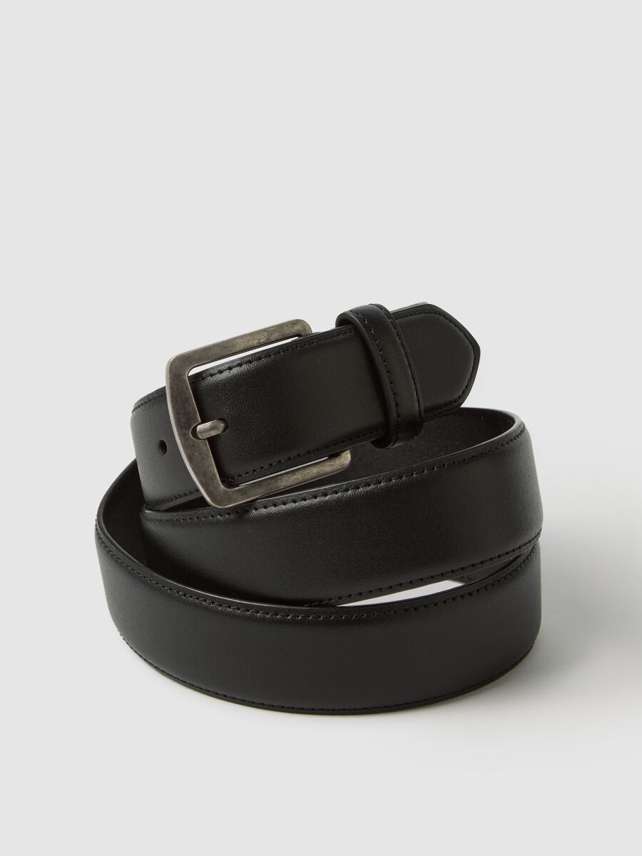 Genuine Leather Black Belt_2