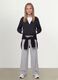 Black hooded rain jacket with zip for girls_2