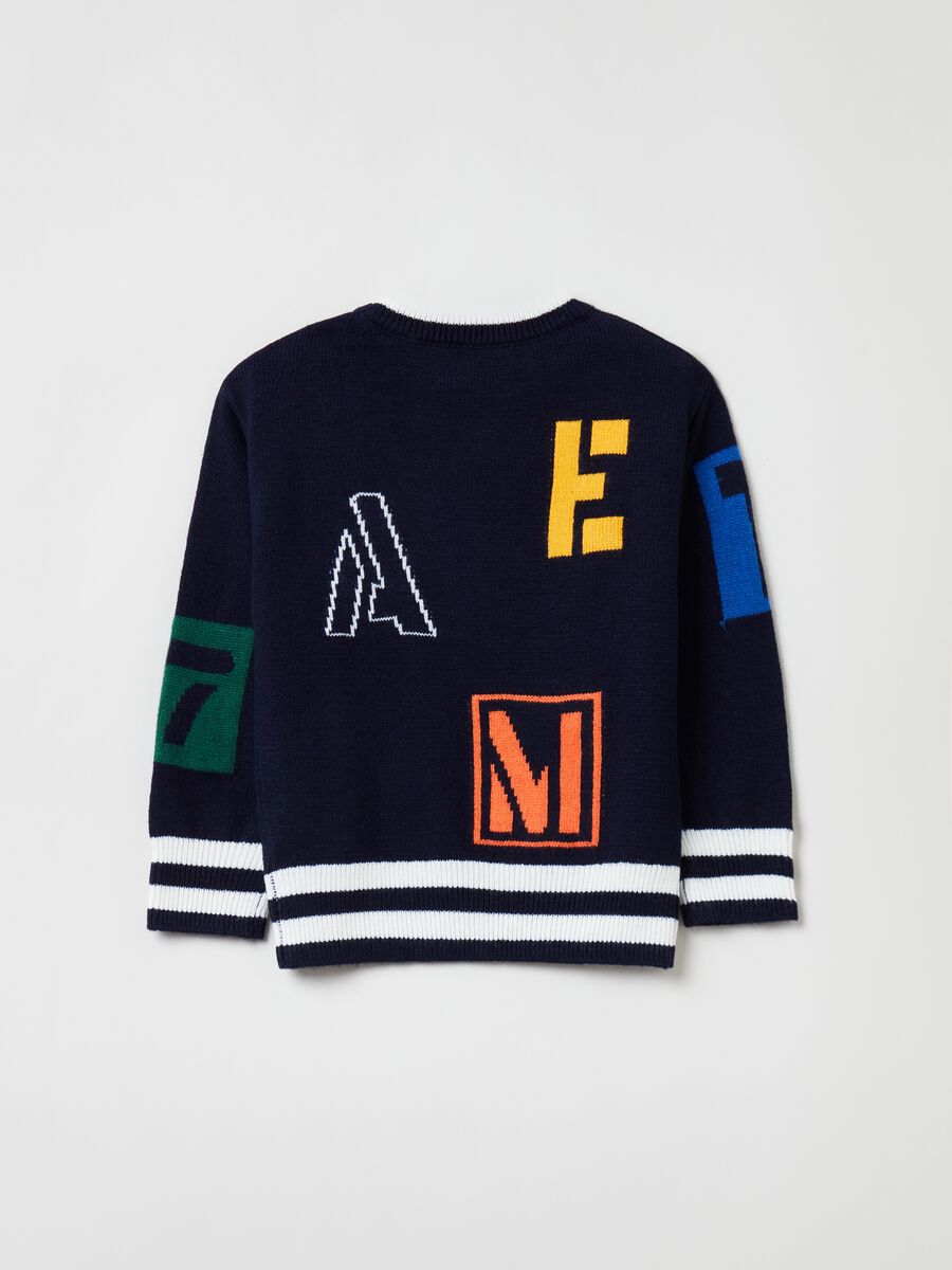 Pullover with jacquard lettering_1
