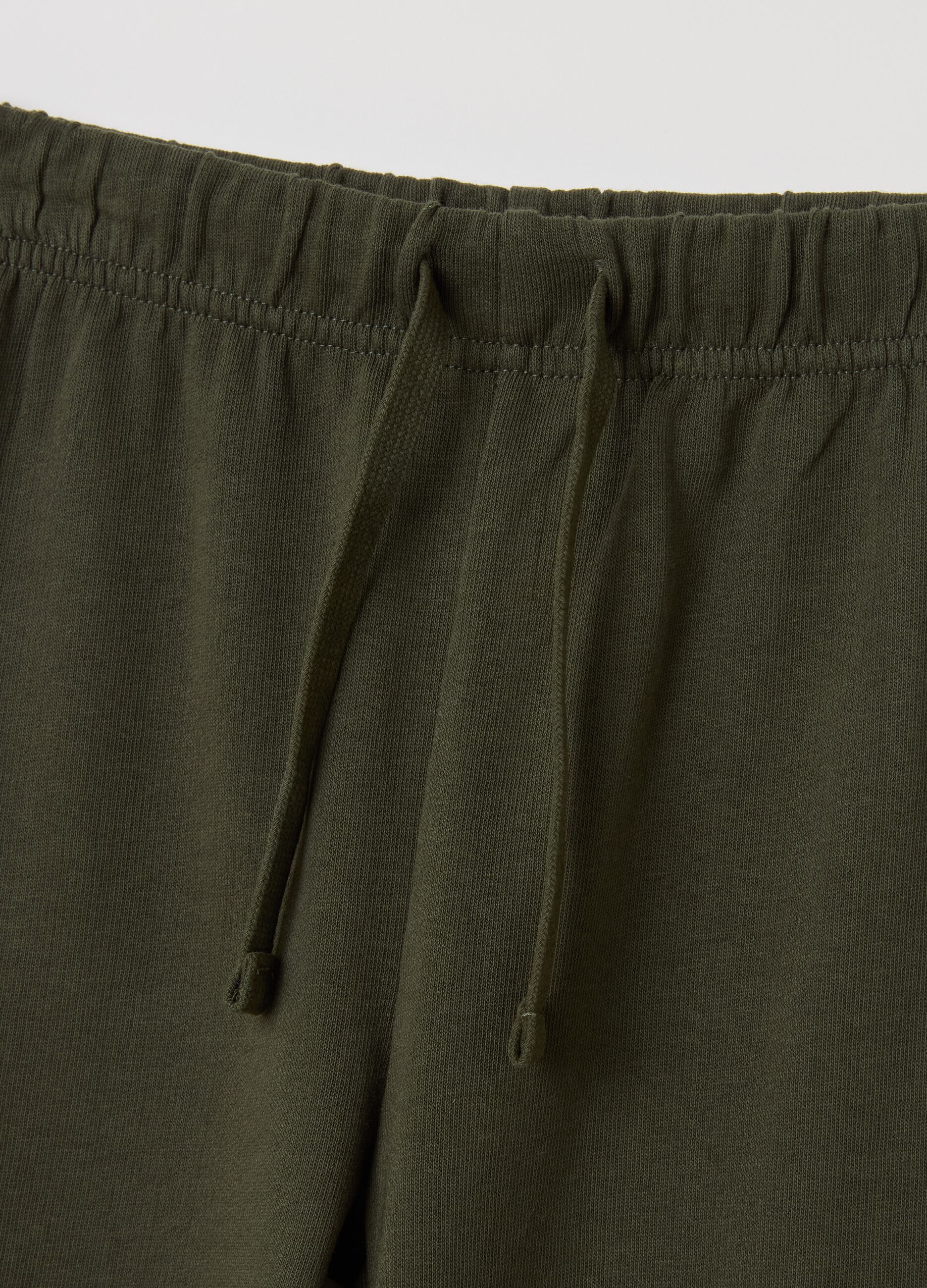 Joggers with drawstring and elasticated trims
