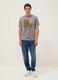 Graues T-Shirt aus reiner Baumwolle mit Frontprint, Regular Fit_1