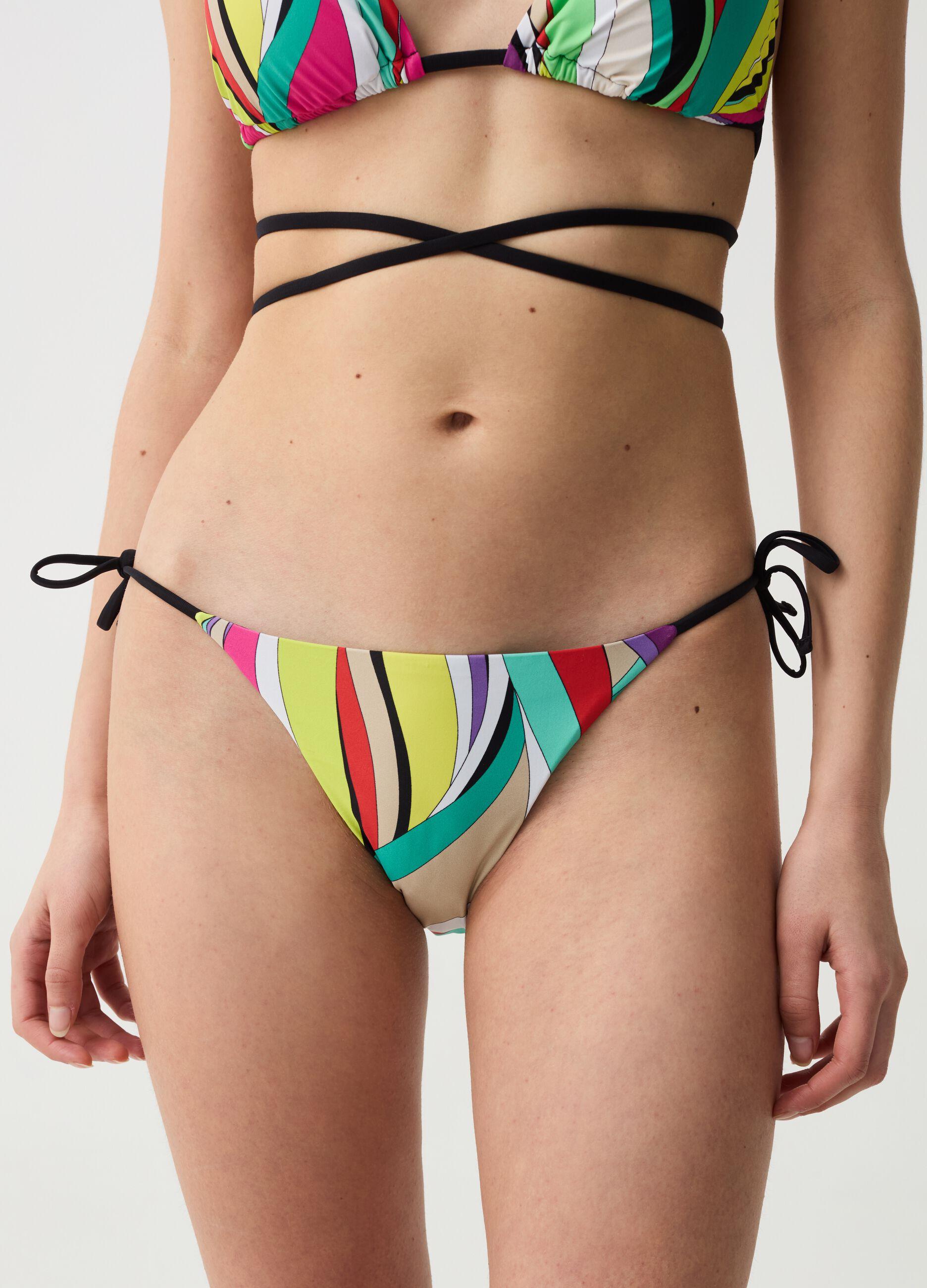 Braguita de bikini con estampado multicolor