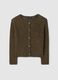 Brown pure cotton cardigan_4