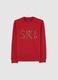 Boys' red sweatshirt in pure cotton regular fit with print_3
