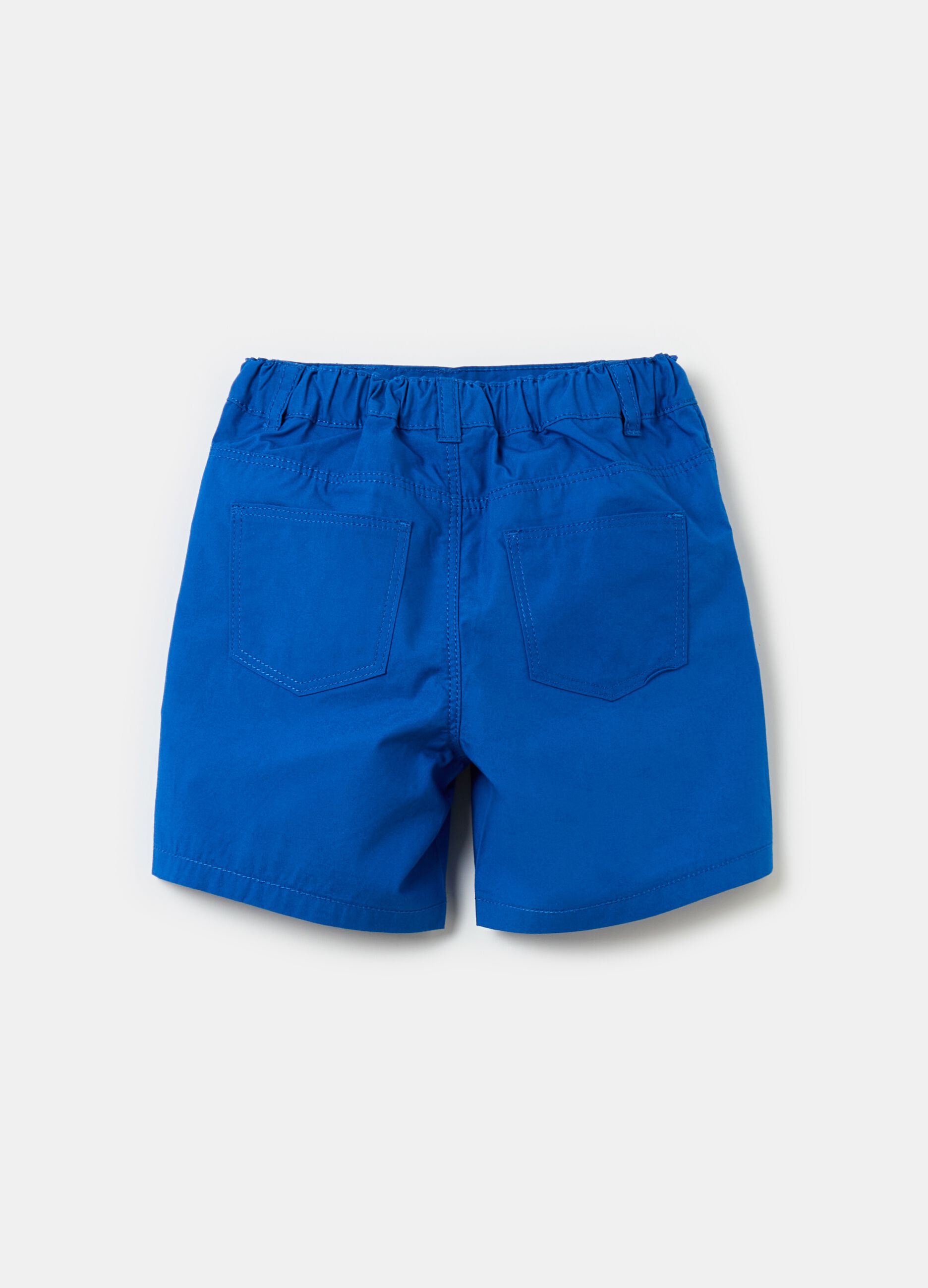 Poplin shorts with pockets