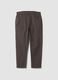 Braune Carrot-Fit-Hose aus Stretch-Baumwolltwill_0
