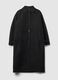 Black Long Cotton Blend Coat in Regular Fit_4