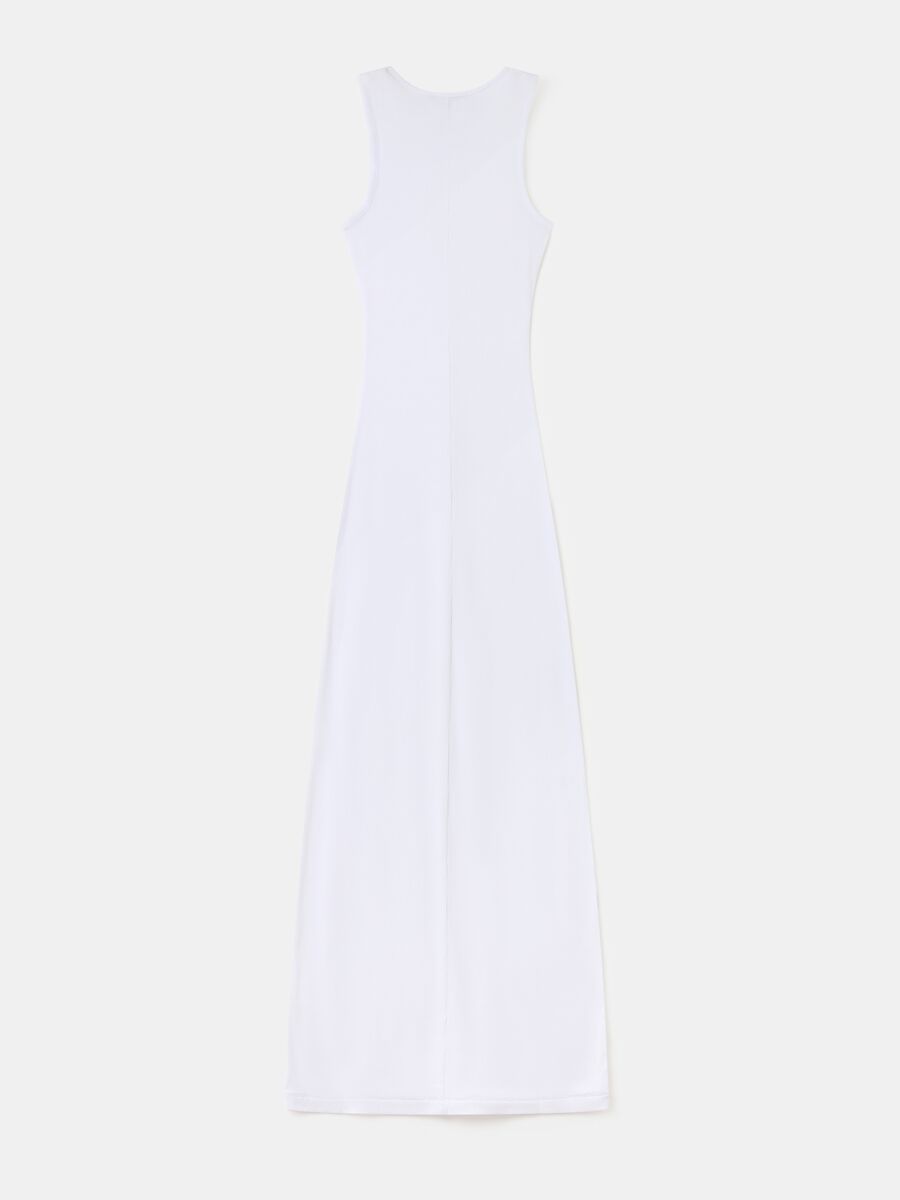 Ribbed Long Dress White_5