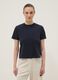 Blaues Kurzarm-T-Shirt aus reiner Baumwolle in Regular Fit_2