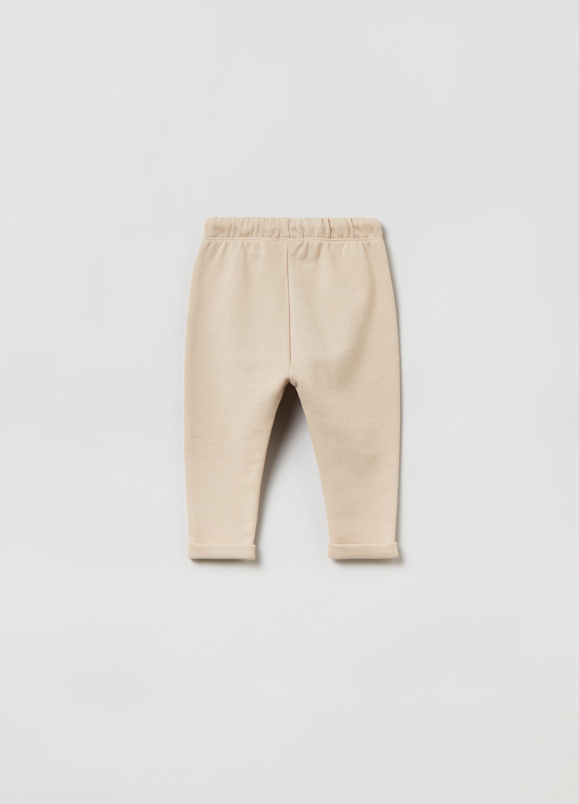 Cotton joggers with pouch pocket