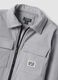 Camicia grigia a coste con zip e colletto classico over fit_2