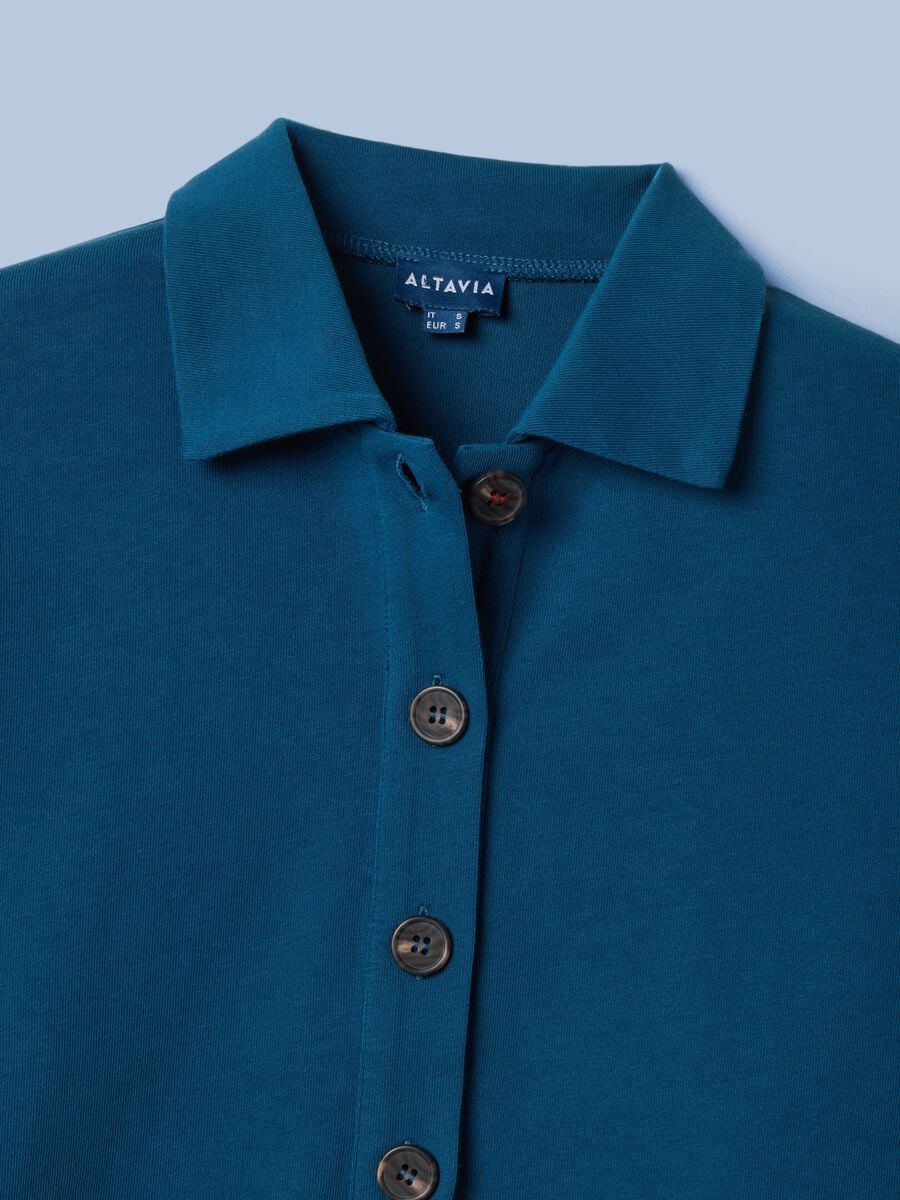 ALTAVIA SAILING Langarm-Poloshirt in Blau aus reiner Baumwolle_6