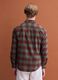 Green and yellow checked pure cotton flannel shirt, regular fit_3