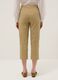 Beige slim fit ankle-length trousers in stretch cotton_2