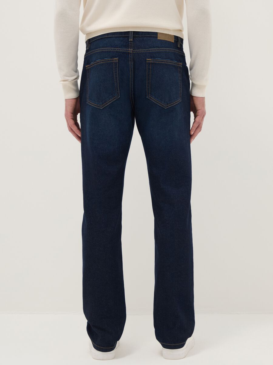 Regular Fit Blue Pure Cotton Jeans_2