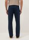 Casual blue linen-cotton blend trousers, regular fit_3