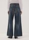 Blue pure cotton super wide-leg jeans_3