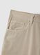 Slim fit beige stretch cotton trousers_5