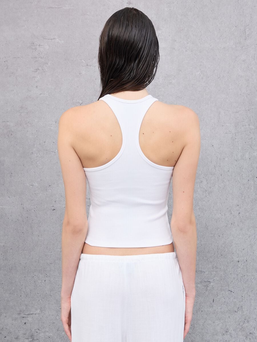 Vest Top Crew Neck White_1