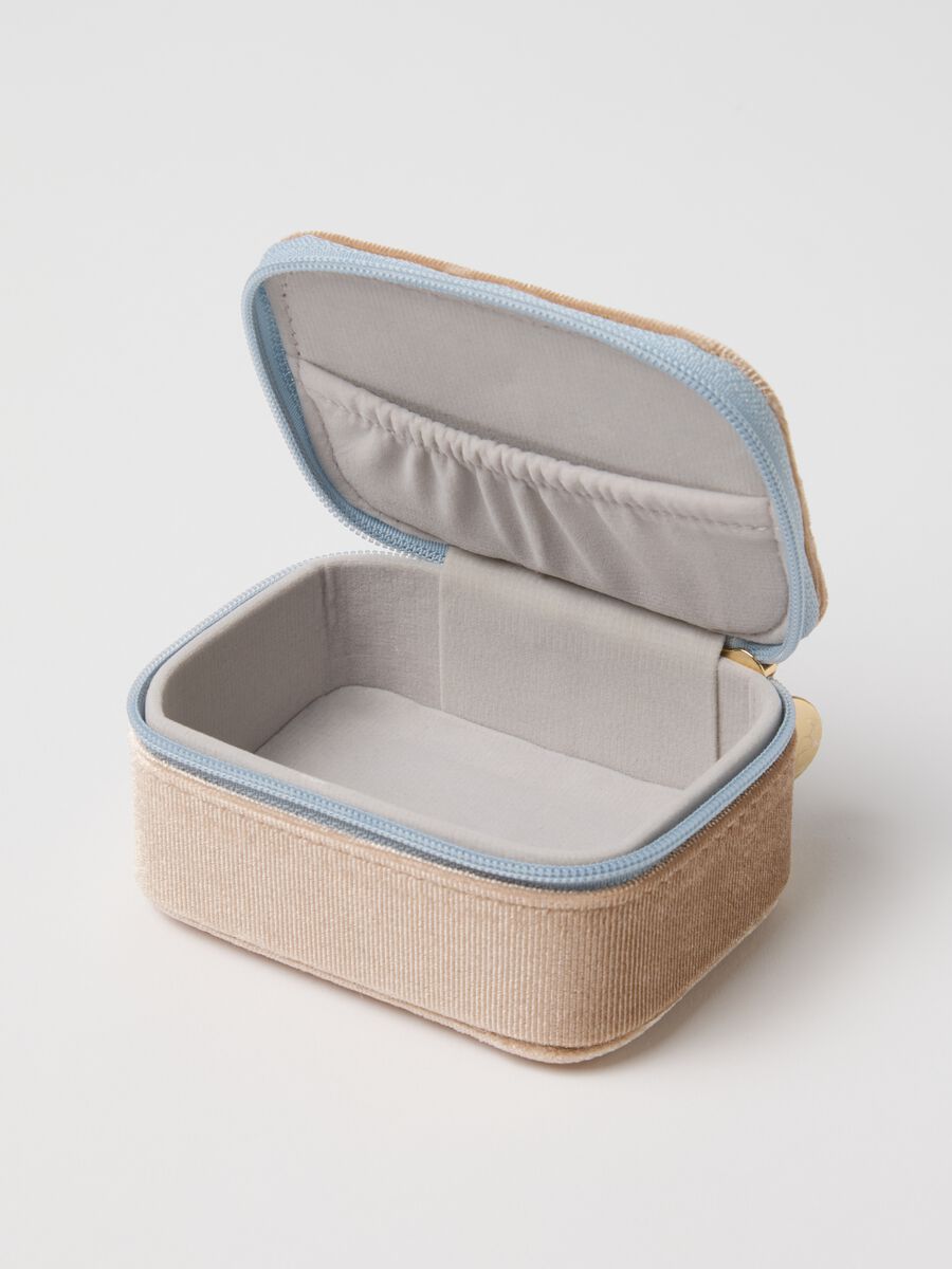 Caja de joyer&iacute;a multicolor con bordados florales y cremallera_2