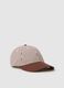 Multicolour striped cotton blend cap with adjustable visor_0