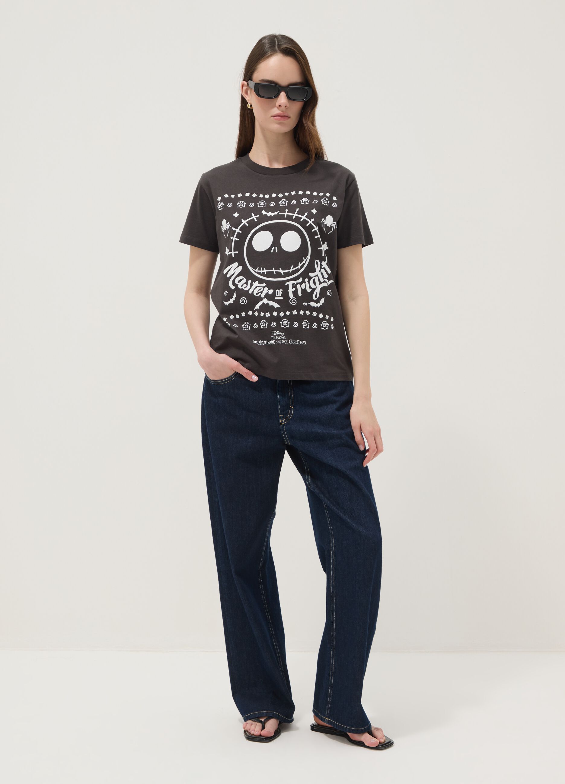 Black pure cotton Nightmare Before Christmas T-shirt