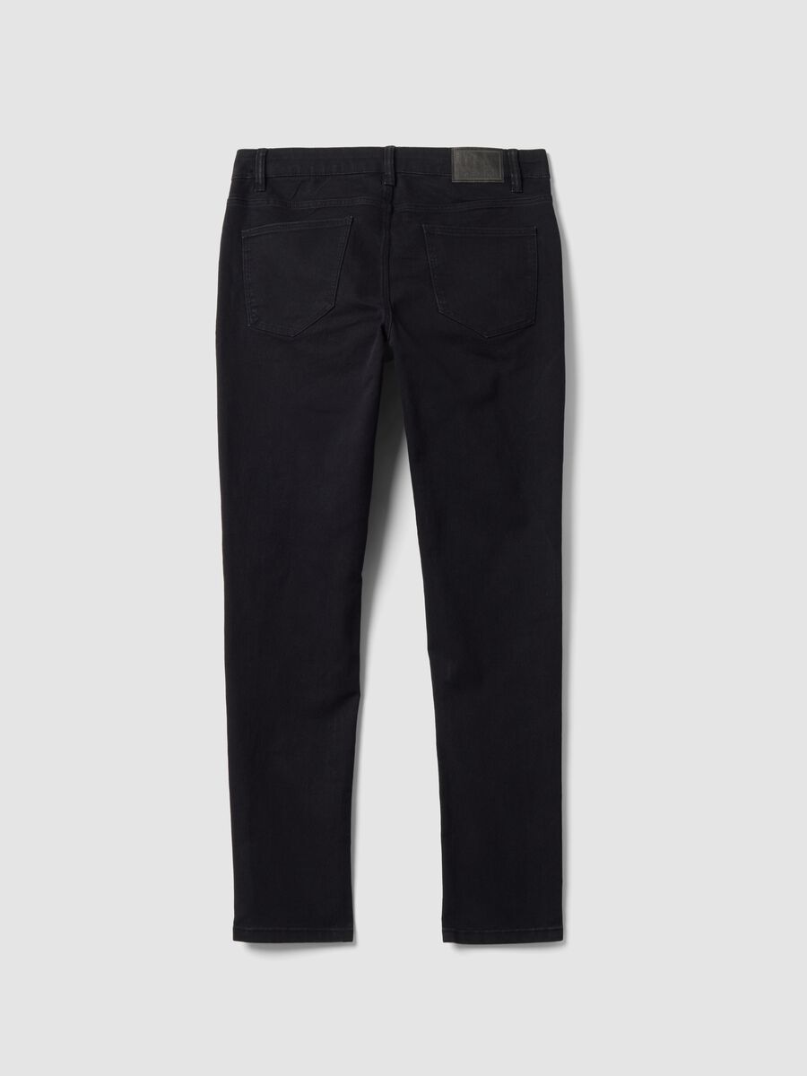 Schwarze Skinny-Fit-Jeans aus Stretch-Baumwolle_5