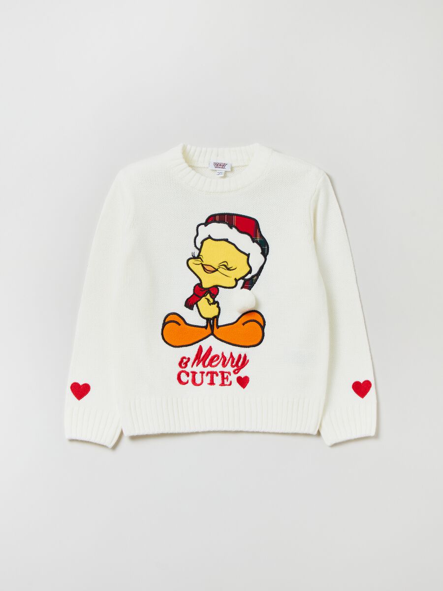 Christmas jumper with Tweety and embroidery_0