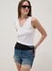 Blue pure cotton denim shorts with rips_3