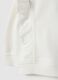 Sudadera blanca de algod&oacute;n puro con ajuste regular y volantes para ni&ntilde;as_2