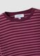 Purple striped pure cotton crew-neck T-shirt_1