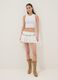 Weisses Cropped-Tanktop aus elastischer Baumwolle_1