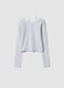 T-shirt grigia in cotone elasticizzato con spalline slim fit_2