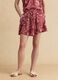 Pink patterned shorts with elasticated waist_1
