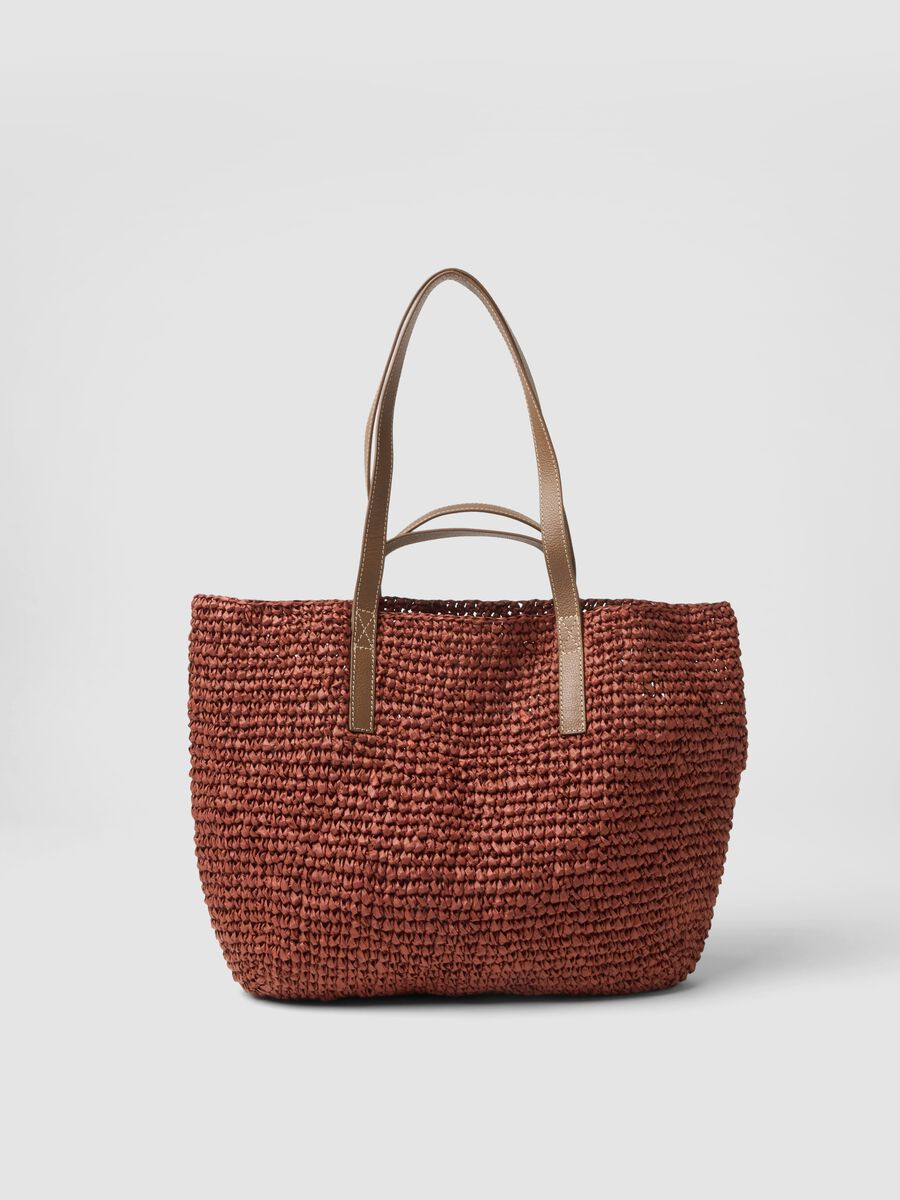 Brown pure paper-fabric shopper bag_1