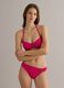 Pink bandeau bikini top in stretch fabric_2