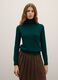 Regular fit high-neck green pure wool sweater_1