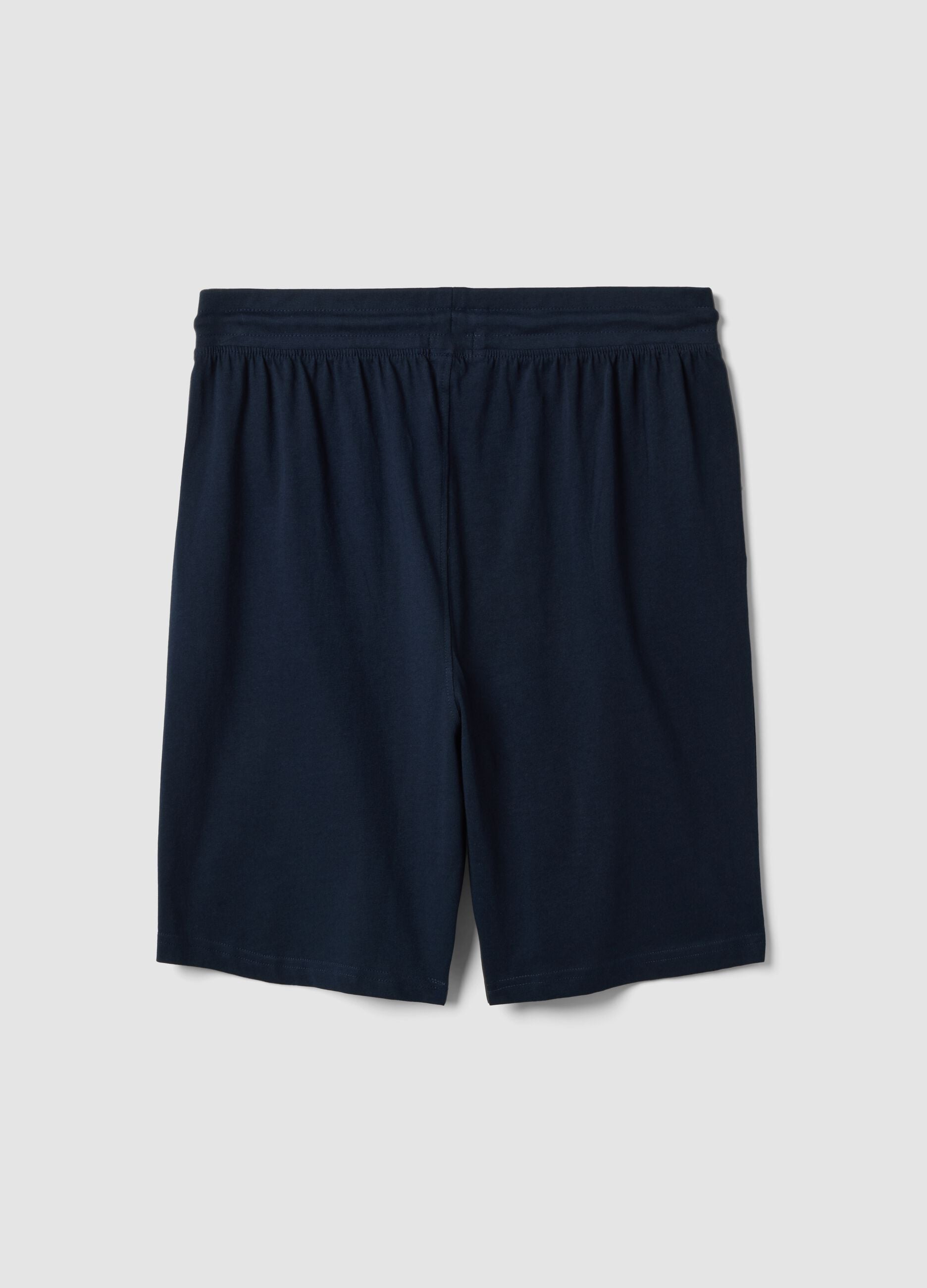 Blaue Pyjamashorts aus Bio-Baumwolle