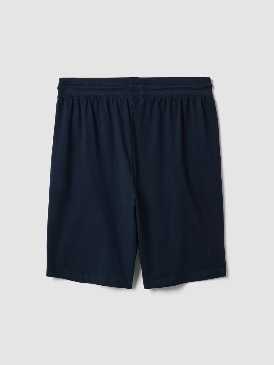 Blaue Pyjamashorts aus Bio-Baumwolle_5