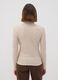 Maglia beige in misto viscosa a coste con girocollo_3