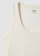 White stretch viscose tank top, regular fit_5