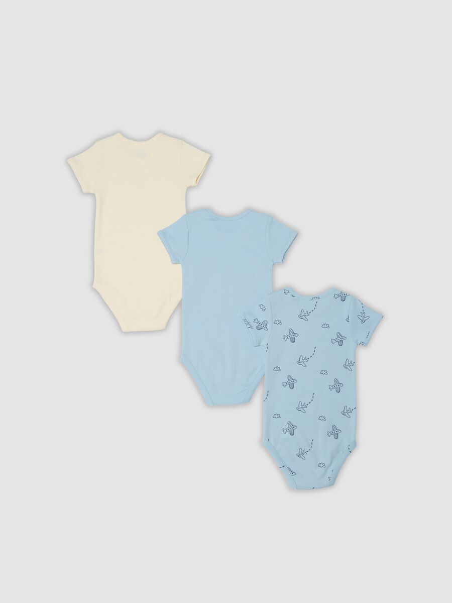 3-pack of multicolour organic cotton baby bodysuits_1