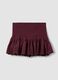 Purple pure cotton mini skirt with embroidered ruffle_4