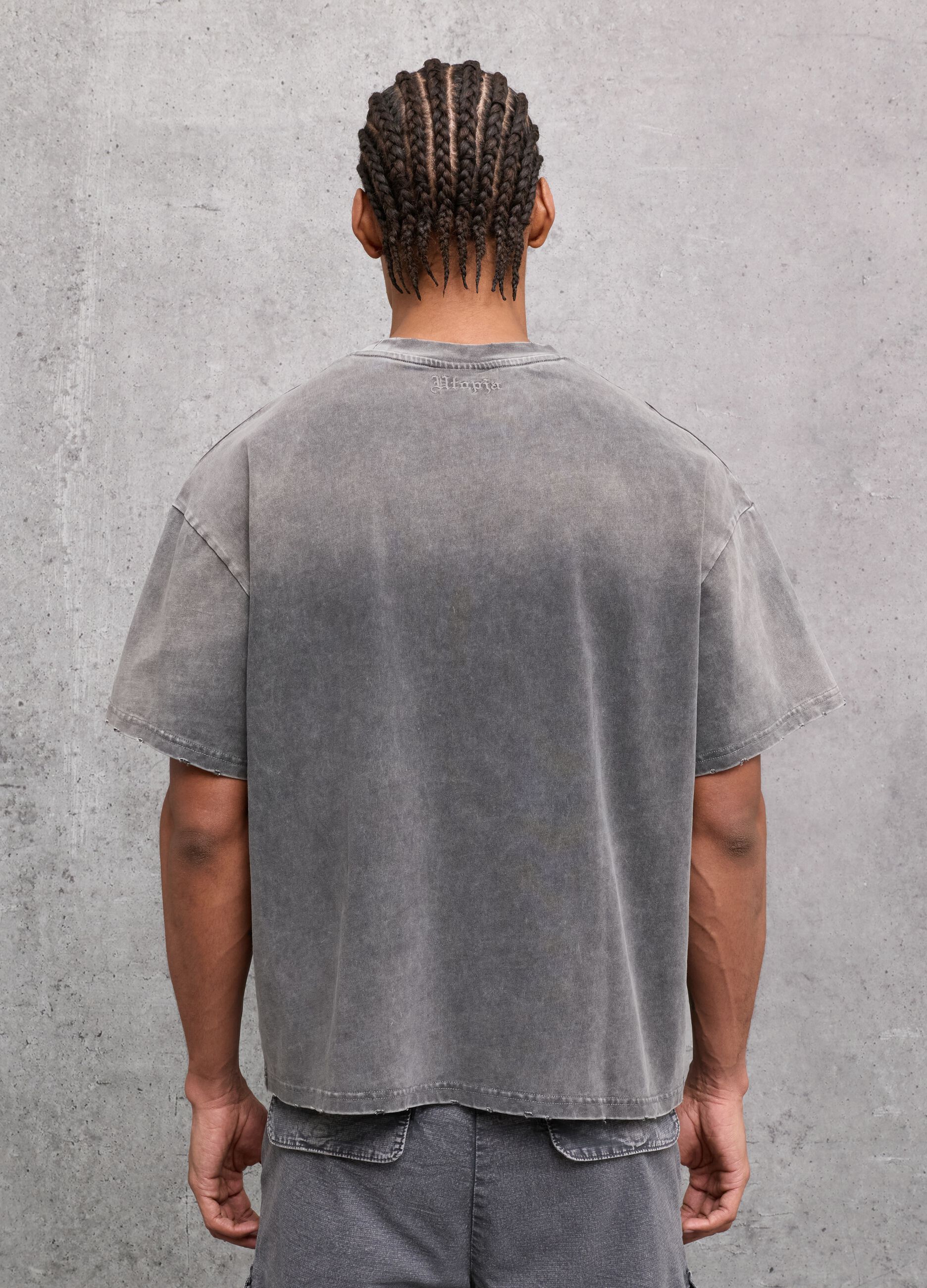 Sunfaded Oversized T-shirt Vintage Grey
