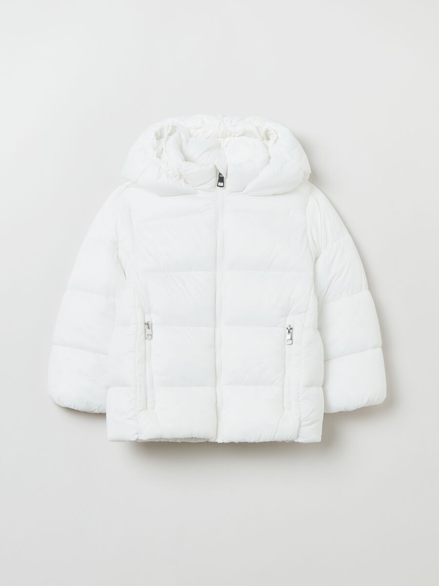 Full-zip quilted down jacket_0