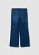 Blue cotton and stretch viscose denim jeans, bootcut fit_5