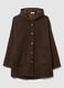 Brown regular fit coat with buttons and hood_4