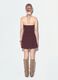 Brown polka-dot dress in viscose blend_2