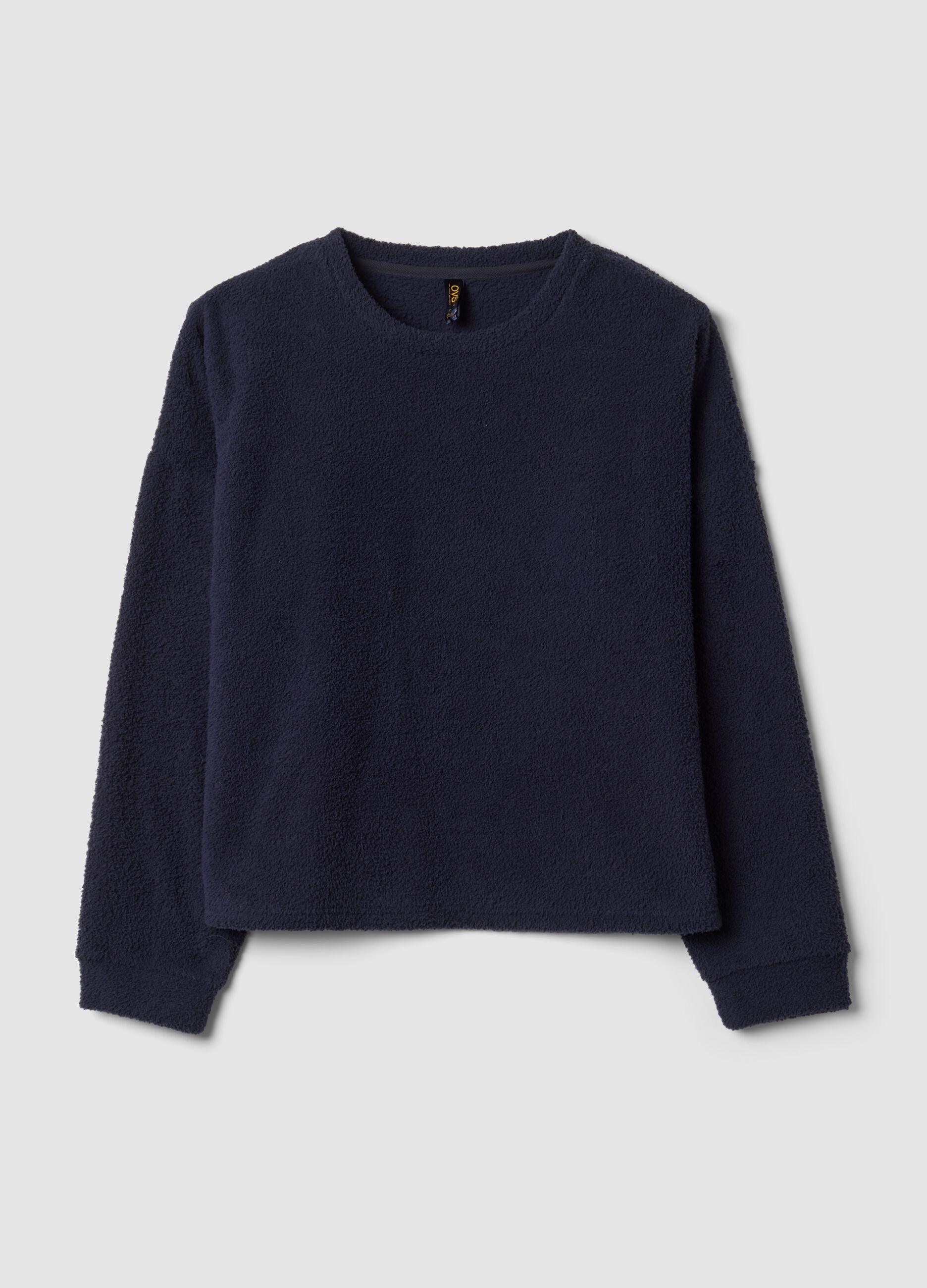 Blue stretch-fabric crew-neck pyjamas