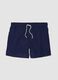 Blue swim shorts with elasticated waistband and drawstring_4